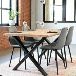 MONTREUX Chaises Velours|Meubles De Cuisine·Chaises|Chaise en velours bleu foncé à dossier rond (lot de 2)