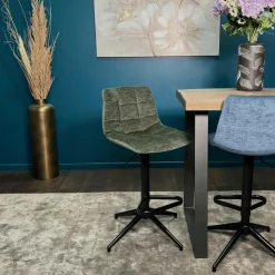 MALMOE Chaises Scandinaves|Chaises Capitonnées|Chaise en velours gris anthracite (lot de 2)