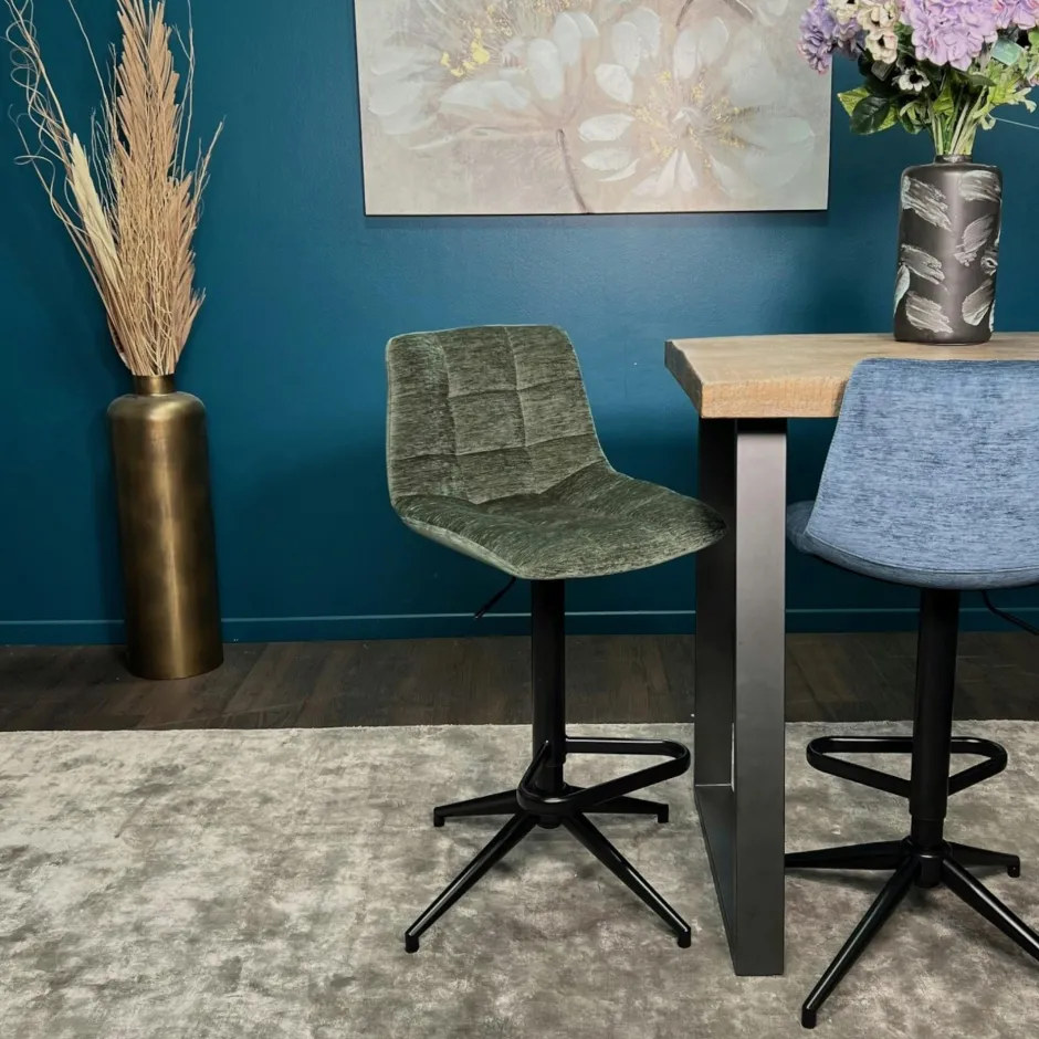 MALMOE Chaises Scandinaves|Chaises Capitonnées|Chaise en velours gris anthracite (lot de 2)