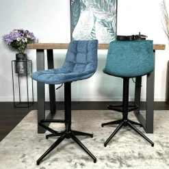 MALMOE Chaises Scandinaves|Chaises Capitonnées|Chaise en velours gris anthracite (lot de 2)