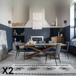 OKA Meubles De Cuisine·Chaises|Chaises Contemporaines|Chaise gris sombre, entretien facile (lot de 2)