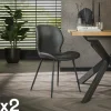 Melbourne Chaises Contemporaines|Meubles De Cuisine·Chaises|Chaise grise (lot de 2)