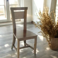 Maori Chaises En Bois|Meubles De Cuisine·Chaises|Chaise Hévéa dossier incurvé 45x49x96cm