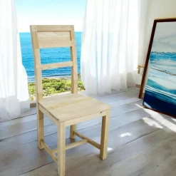 Gala Chaises En Bois|Chaises Contemporaines|Chaise Hévéa 45x49x100cm