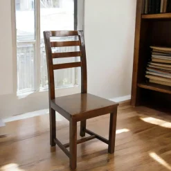 Helena Chaises En Bois|Chaises Contemporaines|Chaise Hévéa 45x49x100cm