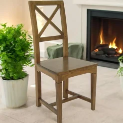 Maori Chaises En Bois|Meubles De Cuisine·Chaises|Chaise Hévéa 45x49x100cm TRADITION