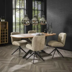 Brooklyn Meubles De Cuisine·Chaises|Chaises En Bois|Chaise industrielle bois et métal noir