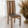 Attan Chaises Scandinaves|Chaises En Bois|Chaise moderne bois et assise marron