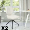 LIGURIE Chaises Contemporaines|Meubles De Cuisine·Chaises|Chaise pivotante écrue dossier double (lot de 2)