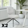 LIGURIE Chaises Contemporaines|Meubles De Cuisine·Chaises|Chaise pivotante grise dossier double (lot de 2)