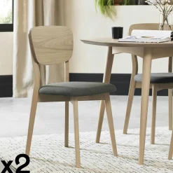 COPENHAGUE Univers Déco·Scandinave Hygge|Chaises En Bois|Chaise scandinave (lot de 2)