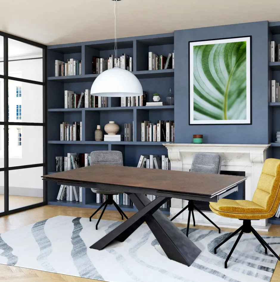 LOMBARDIE Meubles De Cuisine·Chaises|Chaises Velours|Chaise terracotta pivotante en velours avec passepoil (lot de 2)