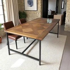 TIM Chaises Vintage|Chaises Capitonnées|Chaise tissu beige (lot de 2)