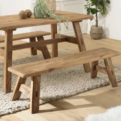 Swing Meubles De Cuisine·Chaises|Chaises En Bois|Chaise vintage bois recyclé et cannage chanvre tressé