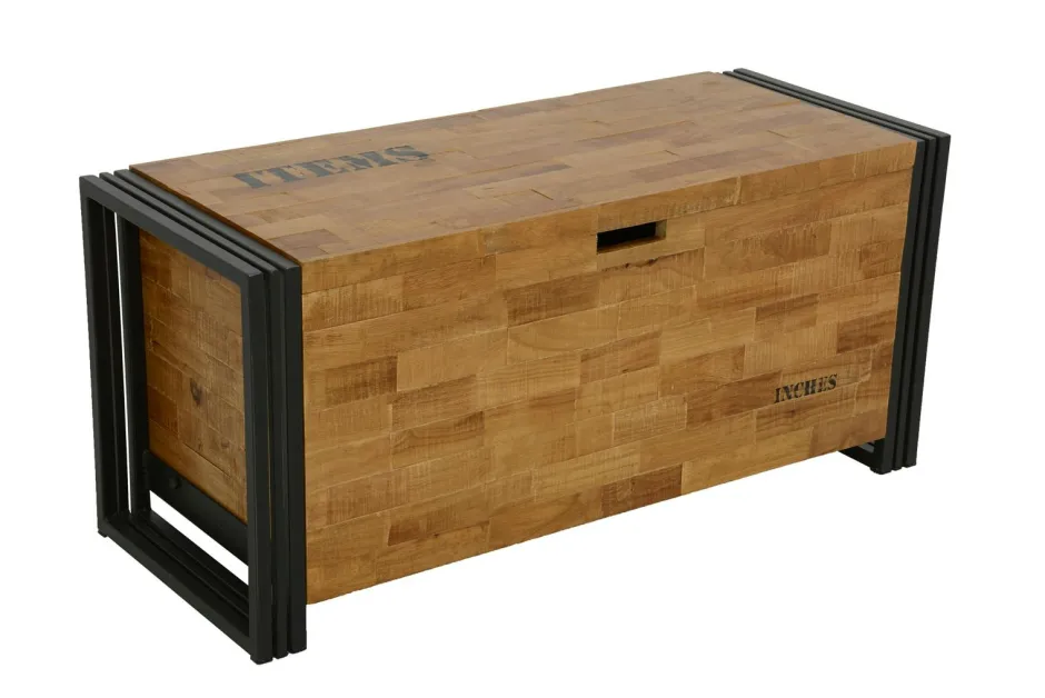 BRISBANE Univers Déco·Loft Industriel|Tables De Chevet Industrielles|Chevet bout de canapé bois recyclé