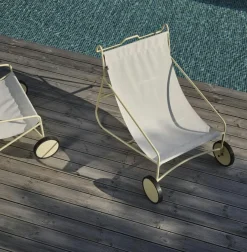 Oslo Transats / Bains De Soleil|Meubles En Aluminium Brafab|Chilienne design jaune tendre