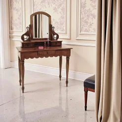 Tradition Meubles De Chambre·Coiffeuses|Coiffeuse avec miroir 3 tiroirs hévéa 100x45x143cm