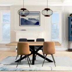 PUNE Meubles De Salon·Colonnes De Rangement|Meubles De Rangement·Colonnes De Rangement|Colonne en bois de teck poignées métal