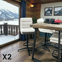 LHASA Meubles De Rangement·Petits Meubles De Rangement|Colonne vitrine design - bois gris foncé, 3 plateaux