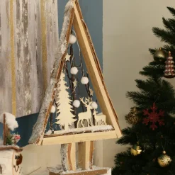 Décorations De Noël·Toute La Déco De Noël|Objets Décoration·Accessoires De Décoration|Composition de table étoile et plantes artificielles