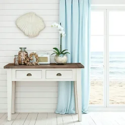 Bristol Univers Déco·Maison De Campagne|Consoles En Bois|Console bois recyclé blanche 2 tiroirs