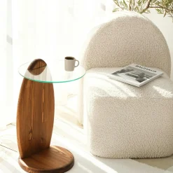 SITIA Consoles En Bois|Consoles En Bois|Console d'entrée en bois clair - 3 pieds