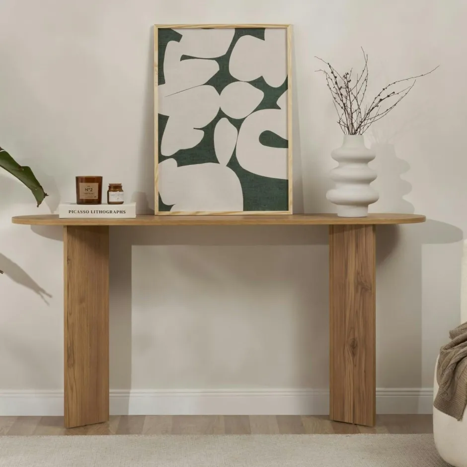 JENA Consoles En Bois|Consoles En Bois|Console d'entrée moderne - plateau effet bois