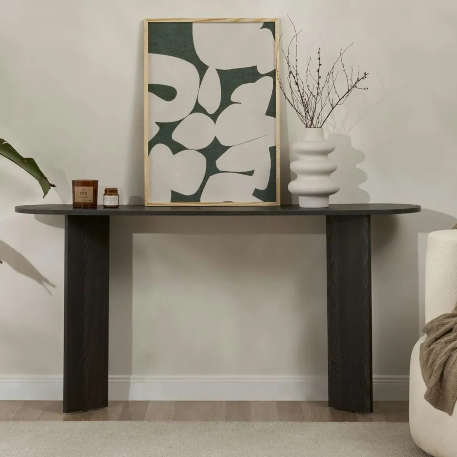 JENA Consoles En Bois|Consoles En Bois|Console d'entrée moderne - plateau effet bois