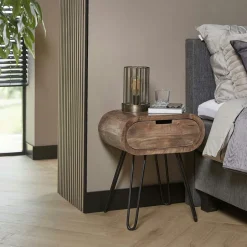 Niagara Univers Déco·Scandinave Hygge|Consoles En Bois|Console en bois forme oblongue