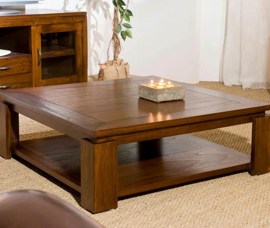 Lola Consoles Avec Tiroirs|Consoles Avec Tiroir|Console exotique bois acajou avec tiroirs 120cm