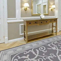 Tradition Consoles Avec Tiroirs|Consoles Avec Tiroir|Console Hévéa double plateaux, 6 tiroirs 145x35x78cm