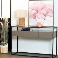 TORONTO Univers Déco·Design Contemporain|Consoles En Bois|Console verre et acier