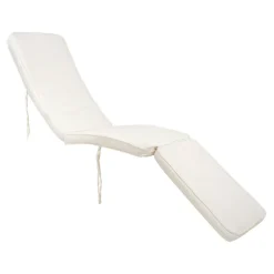 MENDOZA Transats / Bains De Soleil|Coussin blanc en coton pour bain de soleil