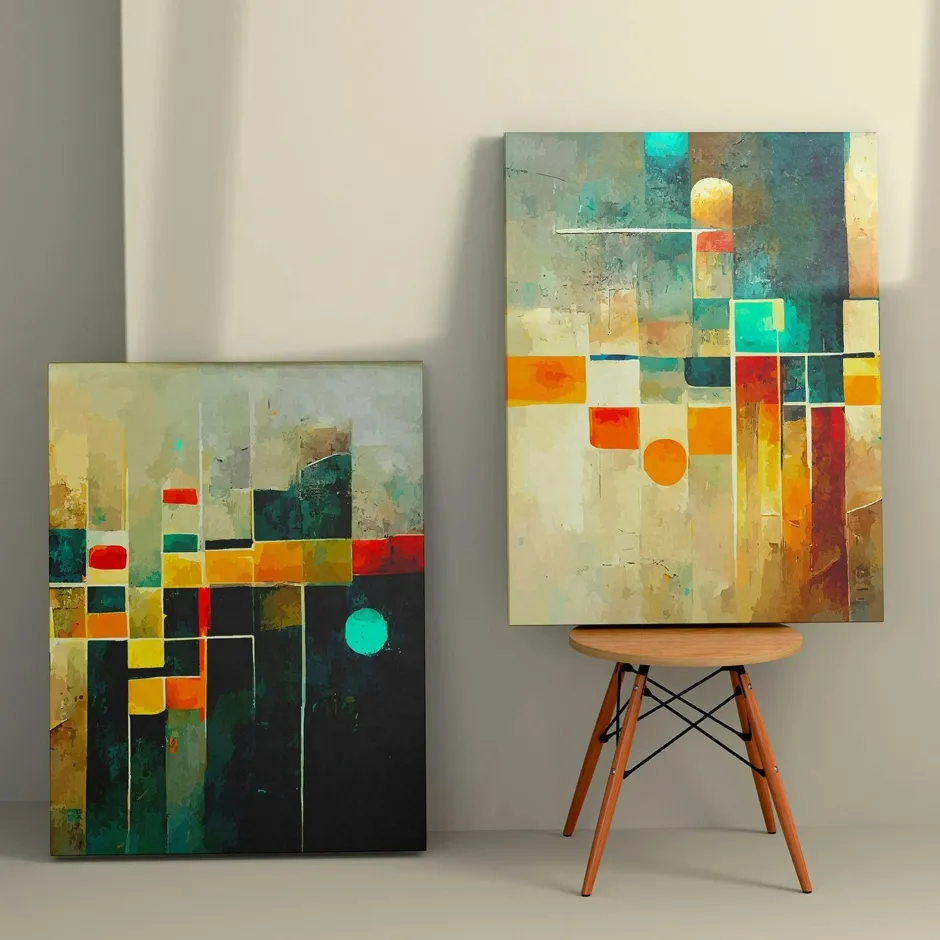 IZMIR Textile·Coussins|Coussin bohème multicolore – motif kilim, fond beige