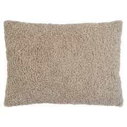 BRUGES Textile·Coussins|Coussin rectangulaire beige en bouclette