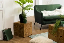 OTTAWA Bouts De Canapé En Bois|Cube en bois de teck