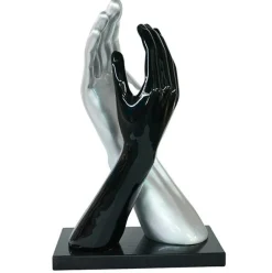 Univers Déco·Design Contemporain|Objets Décoration·Figurines / Statues|Décoration à poser mains noire et argent
