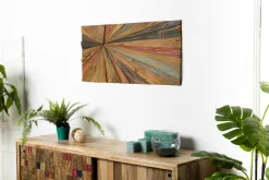 Décorations Murales|Décoration murale bois de teck coloré OTTAWA