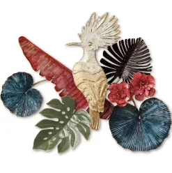 Décorations Murales|Décoration murale en métal oiseau exotique dans jardin