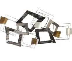 Décorations Murales|Décoration murale en métal carrés déformés