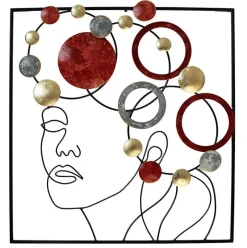 Décorations Murales|Décoration murale en métal visage encadré