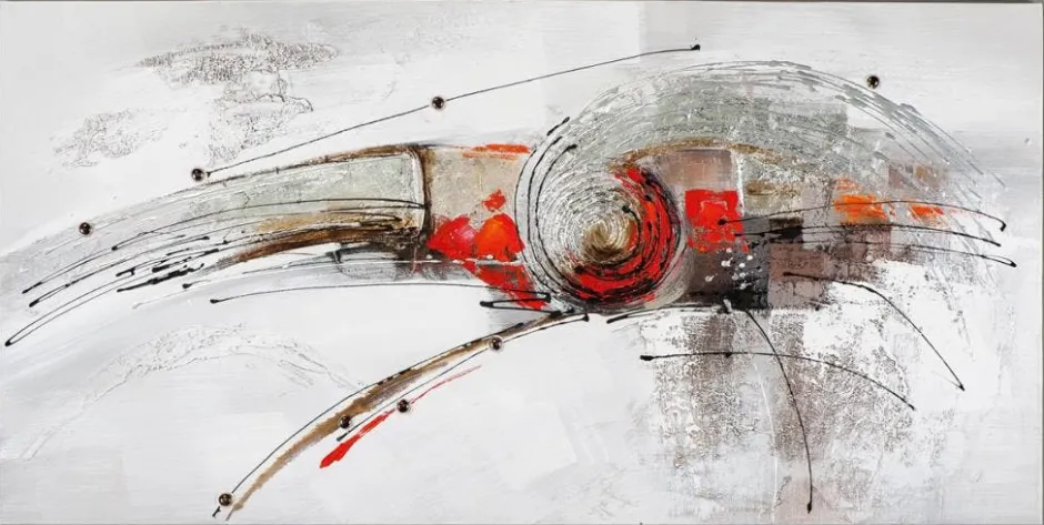 Décorations Murales|Décoration murale en métal visage et formes noir, gris, or