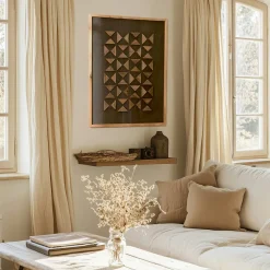 DENVER Univers Déco·Maison De Campagne|Décorations Murales|Décoration murale grille blanche sur fond noir