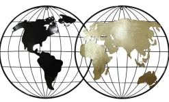 Décorations Murales|Décoration murale mappemonde noir et or