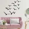Décorations Murales|Décoration murale nature – oiseaux métal noir (lot de 11)