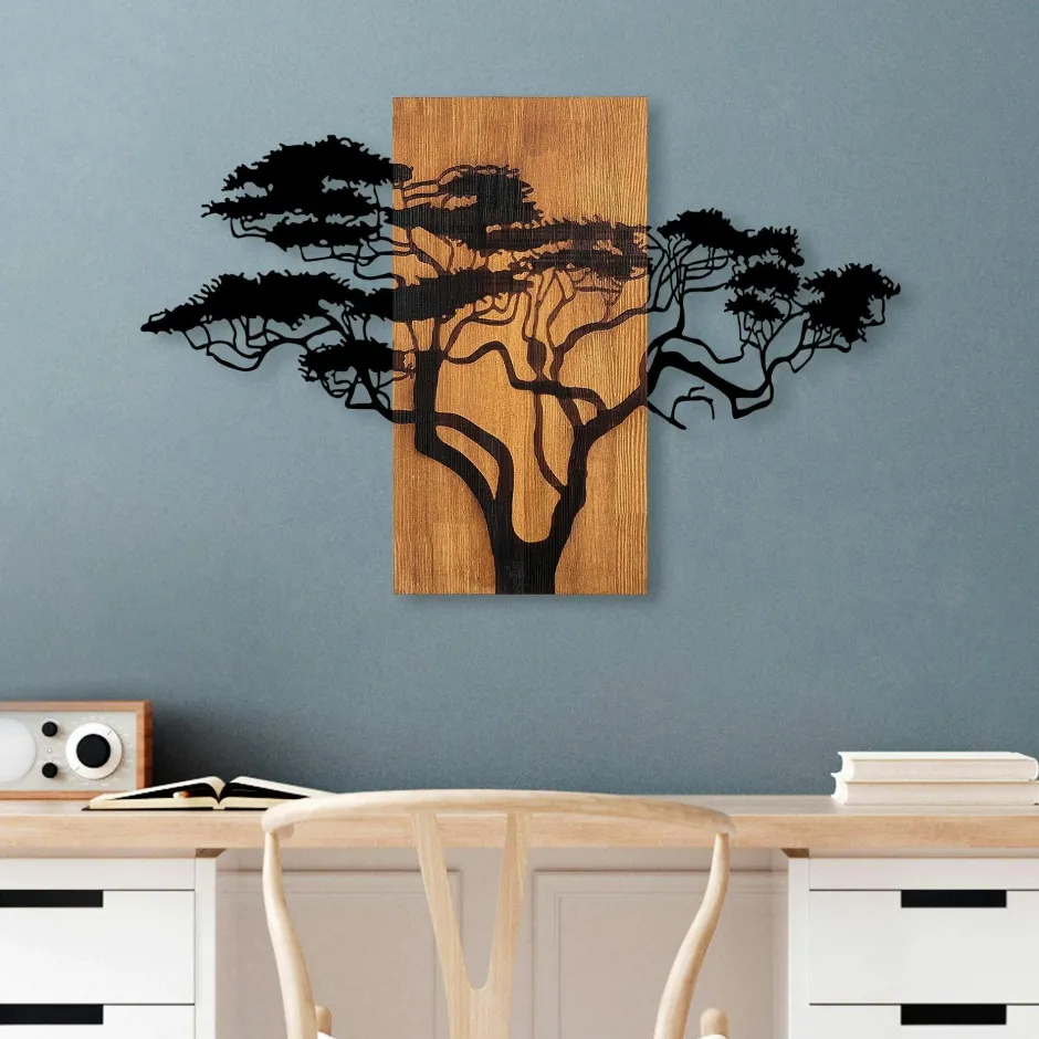 Décorations Murales|Décoration murale oiseaux en métal mordoré (lot de 5)