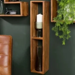 Swing Meubles De Salon·Etagères Murales|Meubles De Rangement·Etagères Murales|Etagère cube en bois recyclé de teck