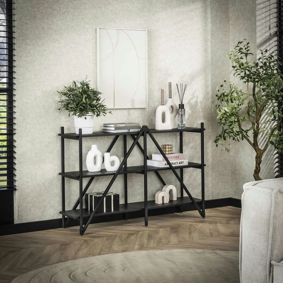 RALF Etagères Industrielle|Etagère de salon moderne 3 plateaux