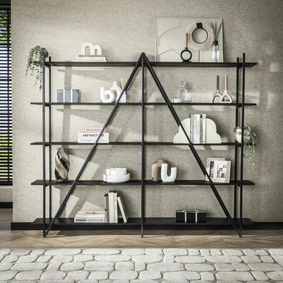 RALF Etagères Industrielle|Etagère de salon moderne 3 plateaux