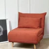 PALAU Fauteuils En Tissu|Fauteuils Convertibles|Fauteuil convertible 1 place rouille - coussin inclus
